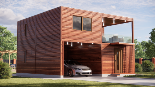 Каркасний будинок “Дача” – 94,2 м²