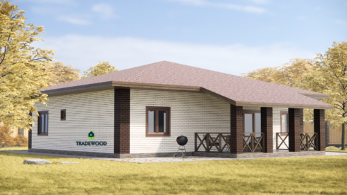 Каркасний будинок “Сім’я” – 114м²