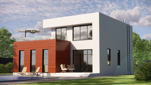 Котедж “Modern”з газобетону – 128м²