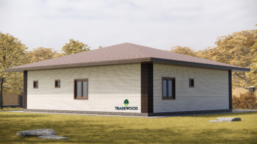 Каркасний будинок “Сім’я” – 114м²