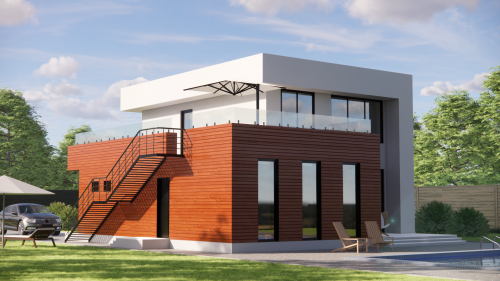 Котедж “Modern”з газобетону – 128м²