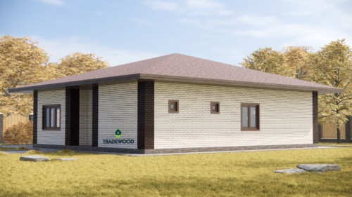 Каркасний будинок “Сім’я” – 114м²