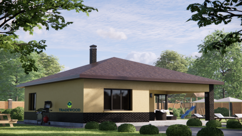 Каркасний будинок “Карпати” – 79м²