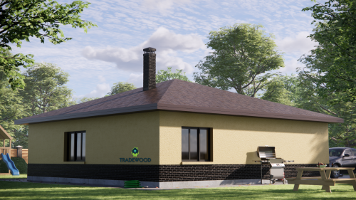 Каркасний будинок “Карпати” – 79м²